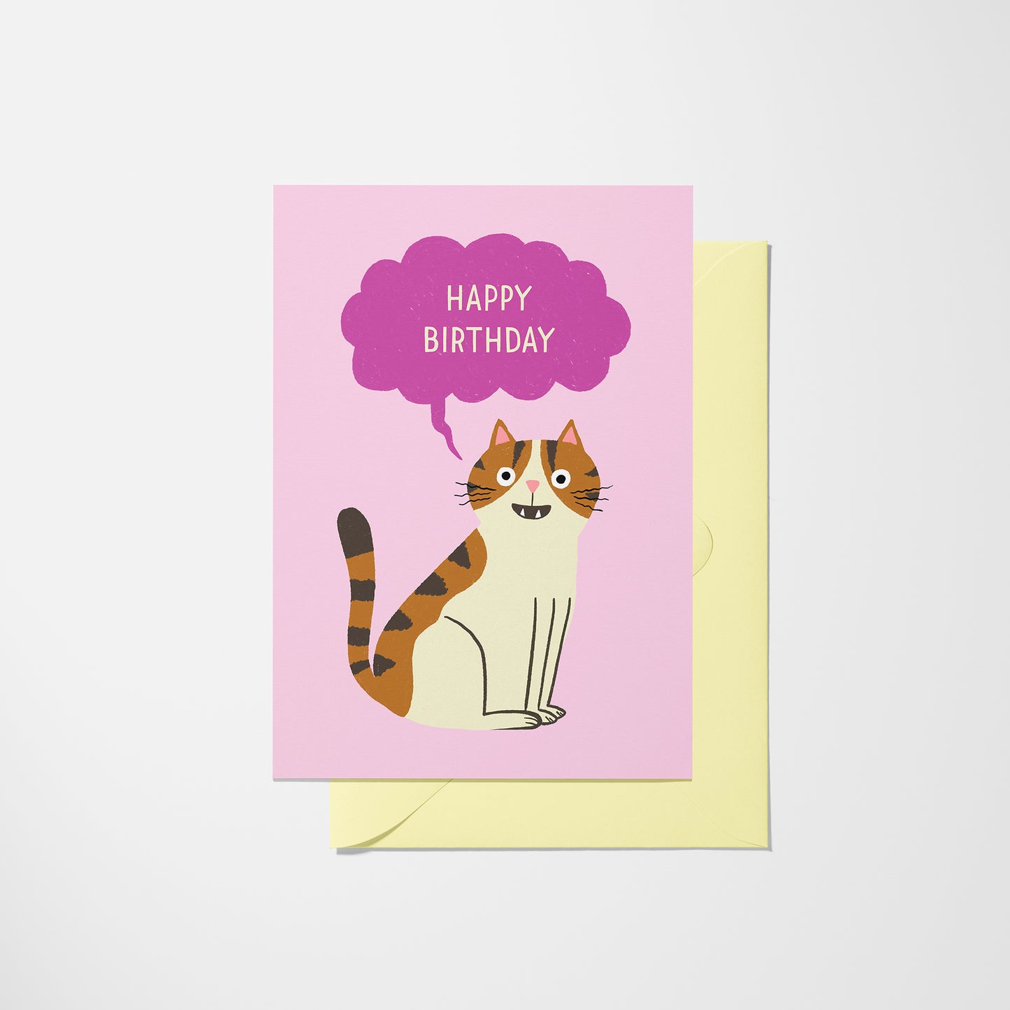 Cat Smile - Birthday Greeting Card