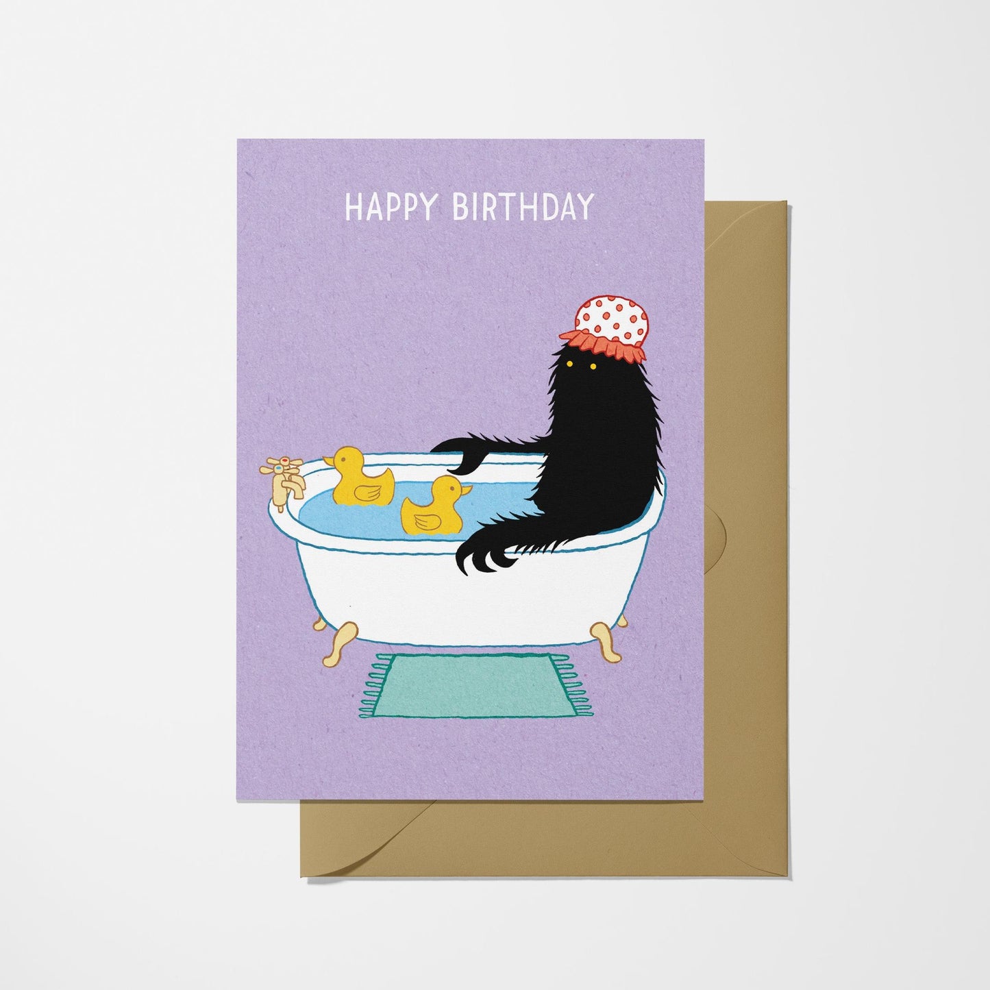 Relaxing Bathtime - Birthday Card