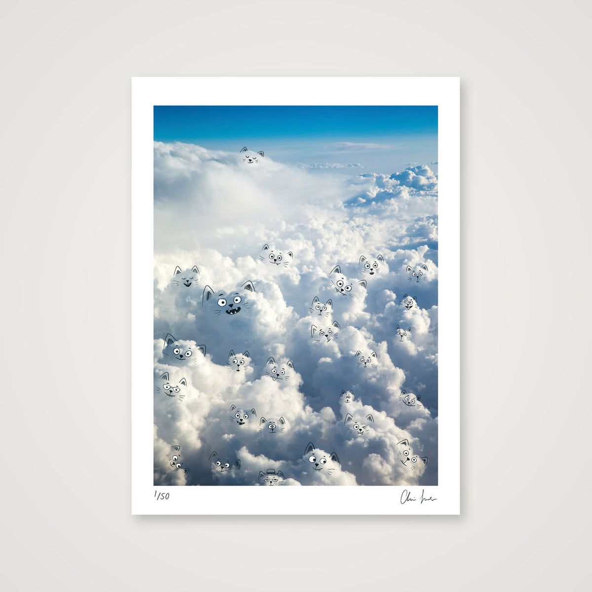 Cloud Cats — 30×40cm, 12×16" Print only