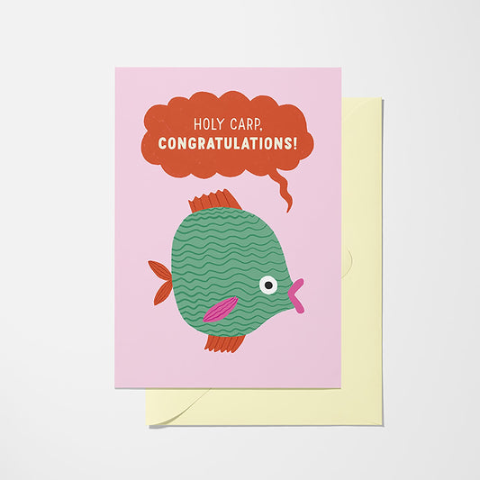 Holy Carp - Congratulations Greeting Card