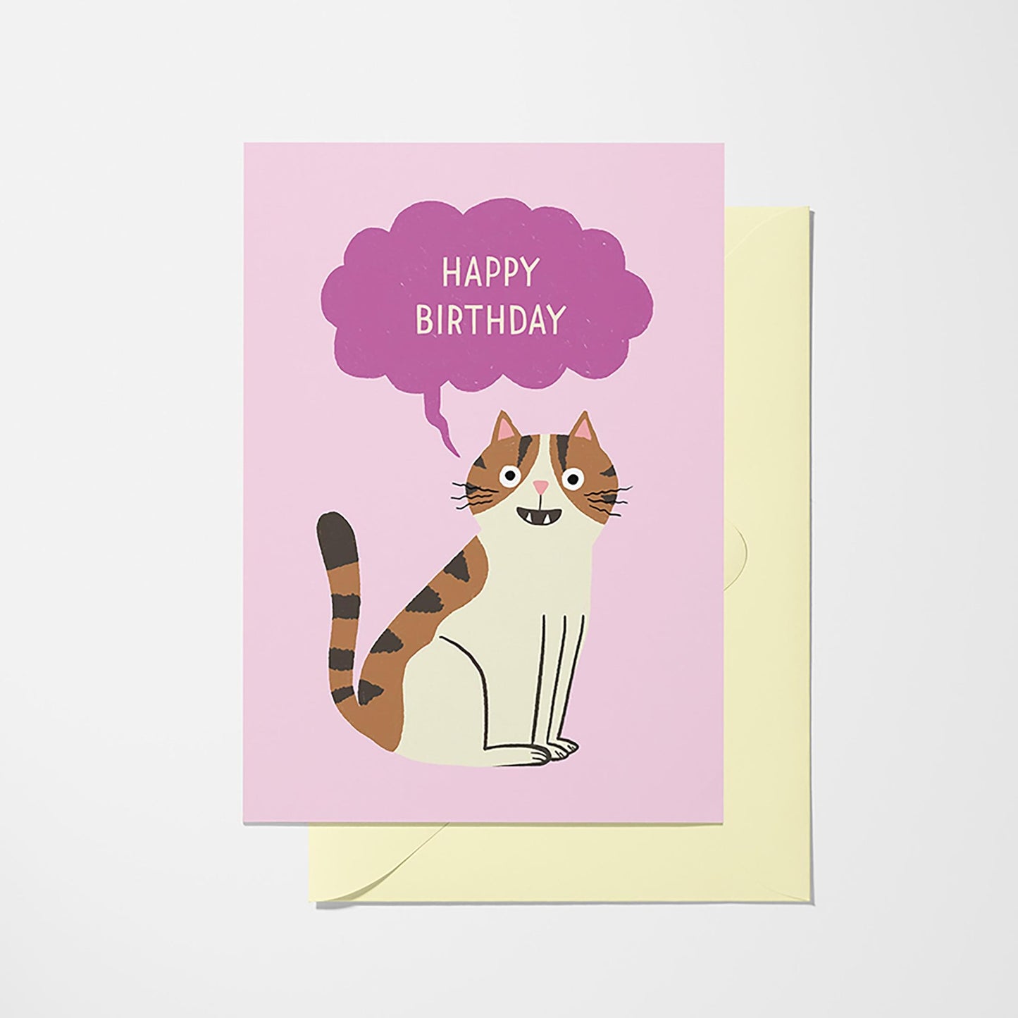 Cat Smile - Birthday Greeting Card