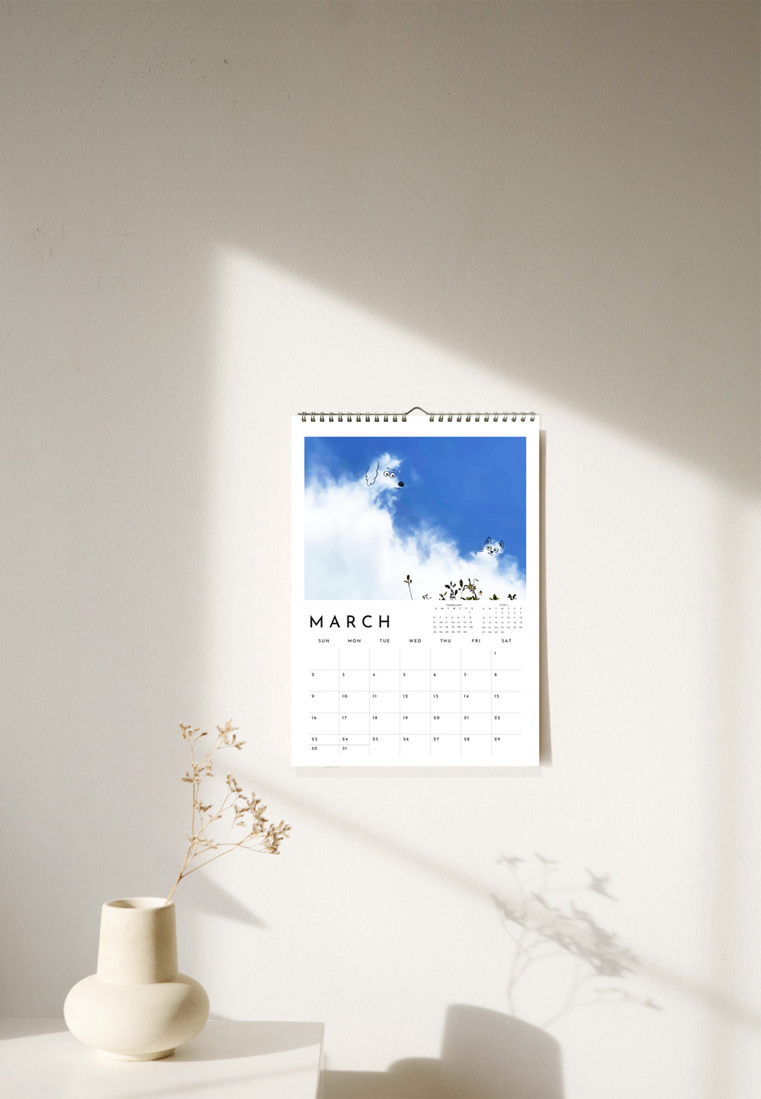 Large Wall Calendar by A Daily Cloud 2025! (1 calendar)