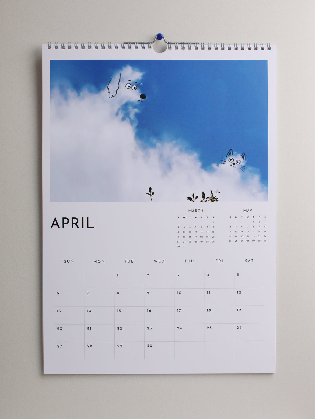 Large Wall Calendar by A Daily Cloud 2025! (1 calendar)