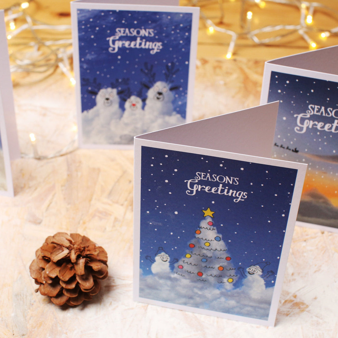 Pack of 8, 16 or 24 A Daily Cloud Christmas Cards