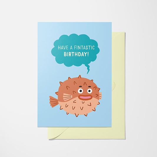 Puffer Fish - Birthday Greeting Card