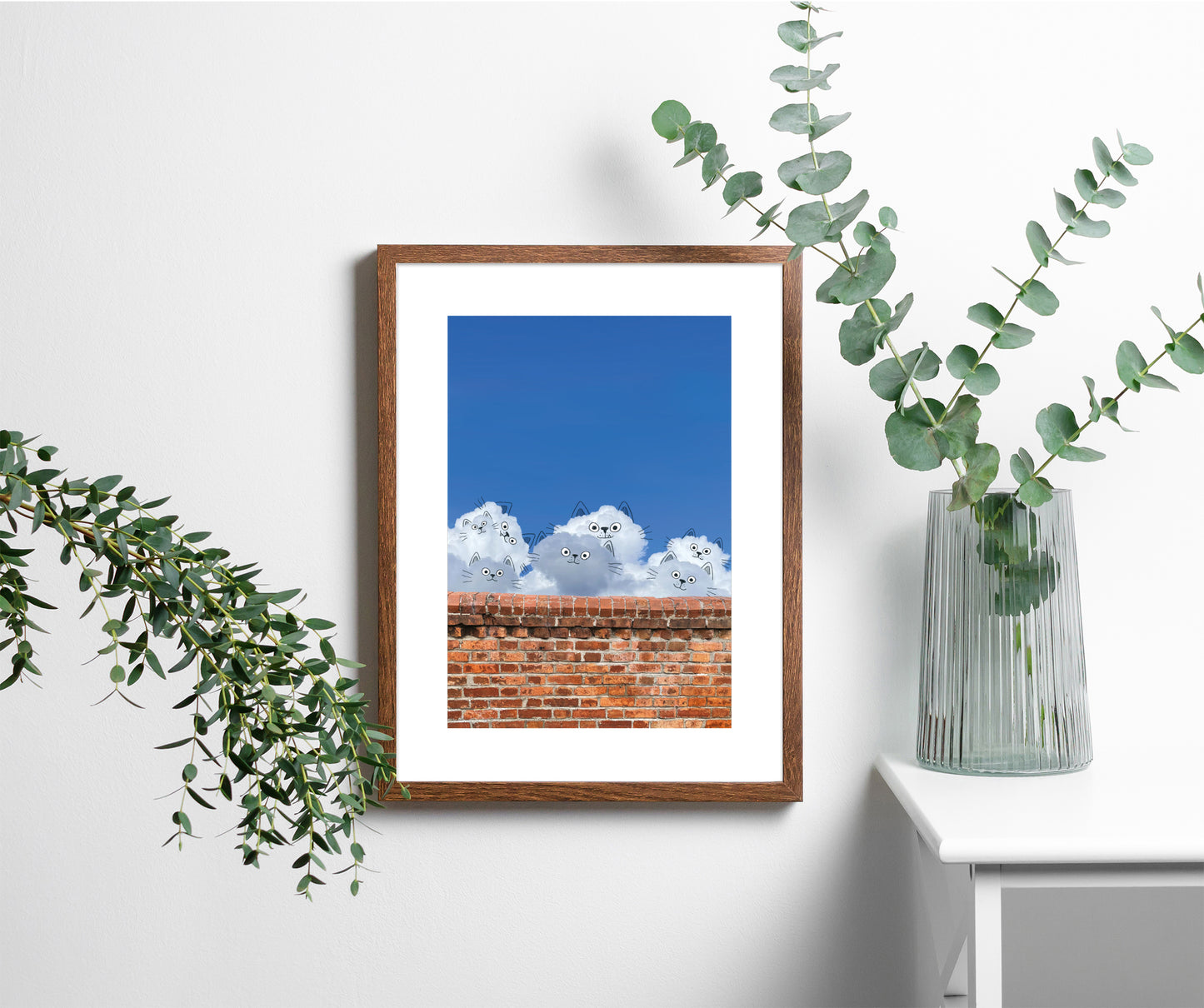 Hand Embossed “Cat Wall” Print by A Daily Cloud