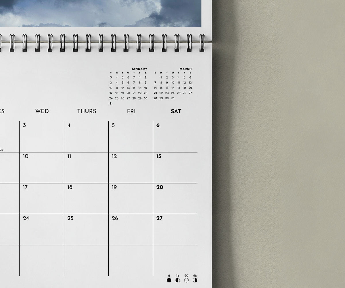 (US/CA) LARGE Wall Calendar 11.7 x 16.5 inches (Copy)
