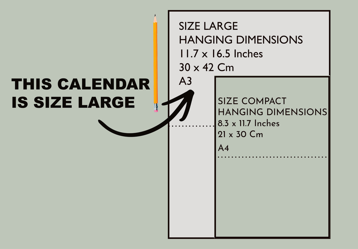 (IRL) LARGE Wall Calendar A3 (Pre Order)