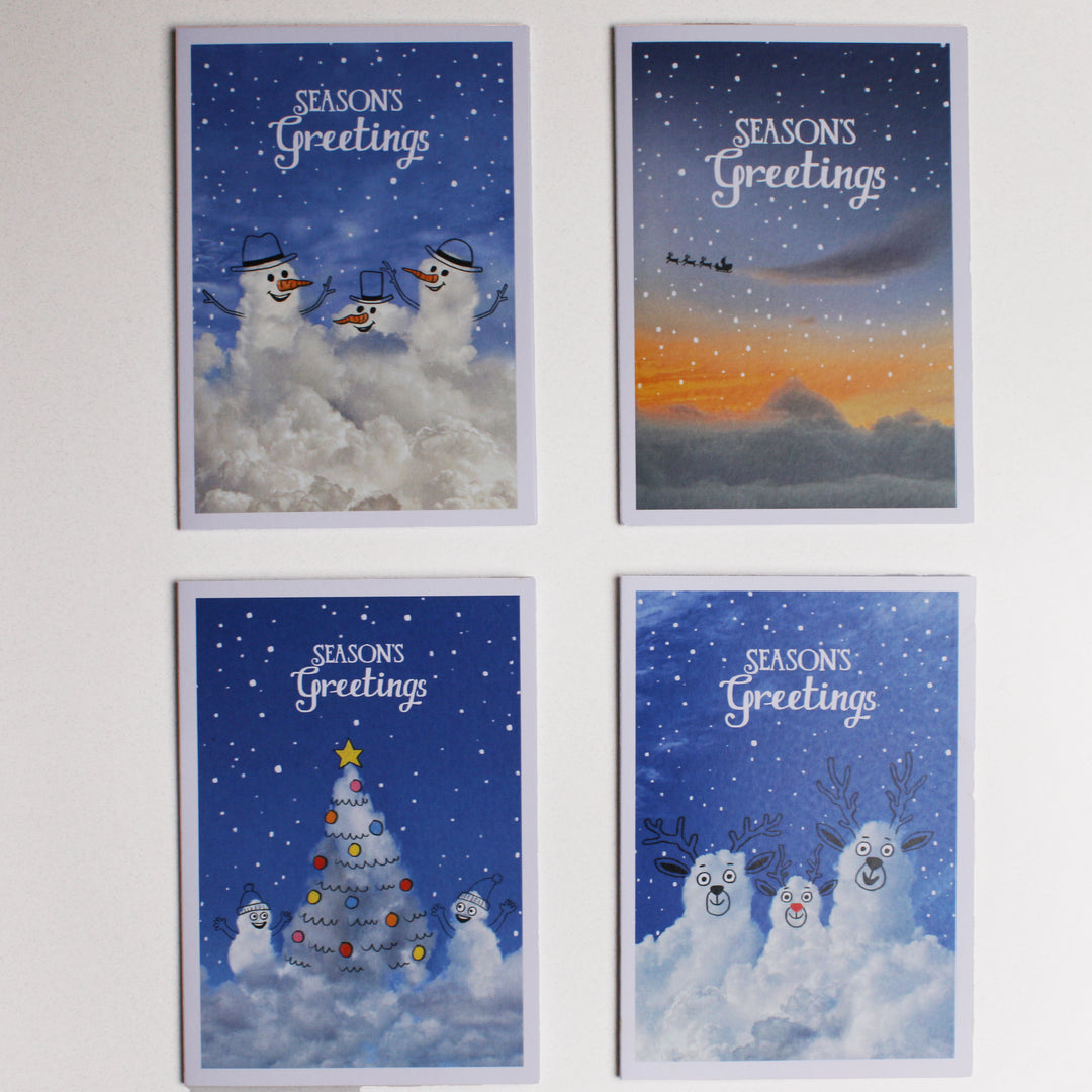 Pack of 8, 16 or 24 A Daily Cloud Christmas Cards